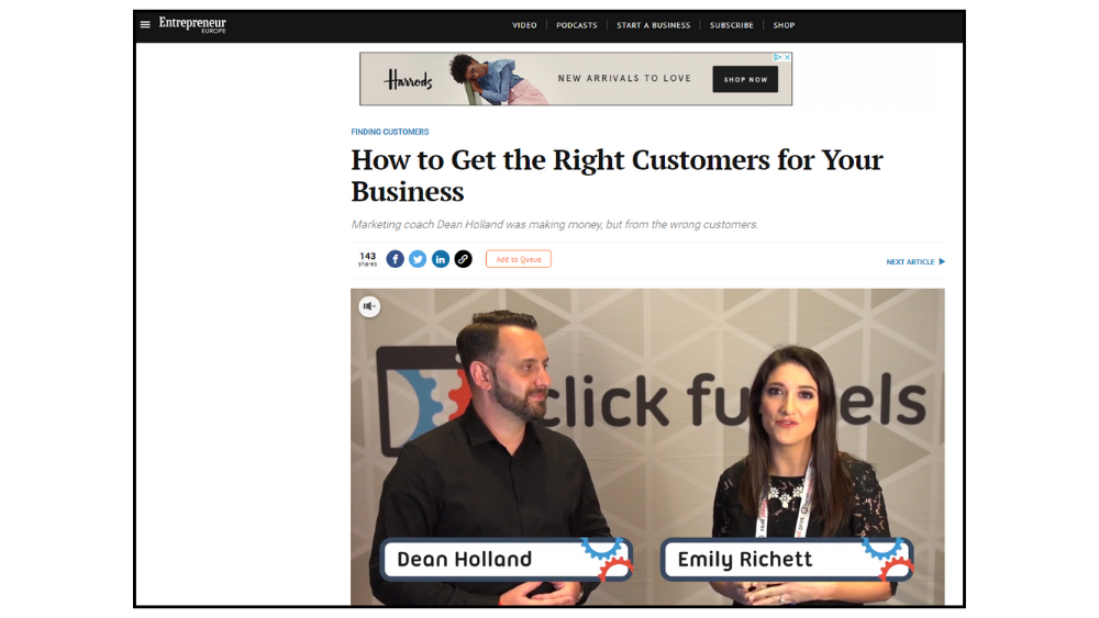 Featured by Entrepreneur magazine